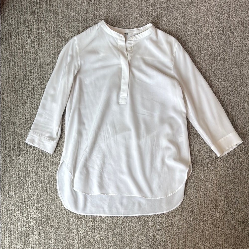 Uniqlo Women's White Blouse S M